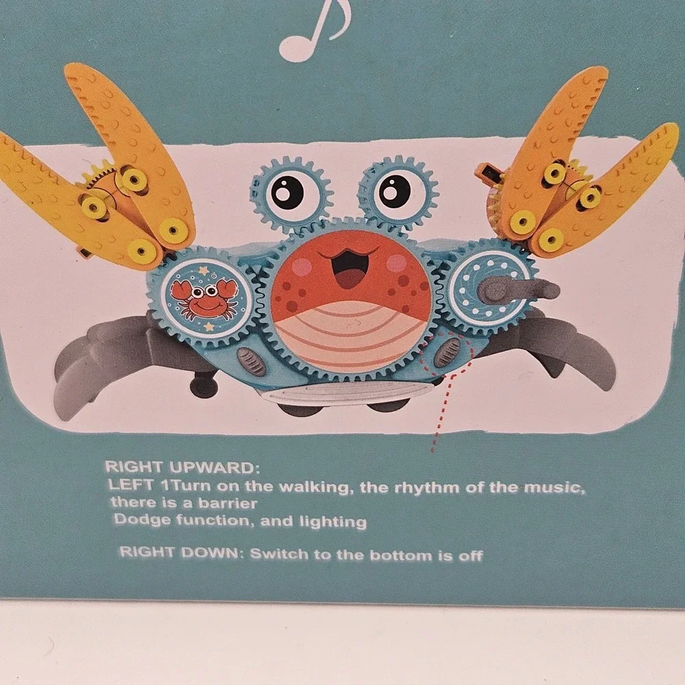 Crab Gear Logical Thinking Toy Walking Musical Light Up Obstacle Sensor 3+‎ New